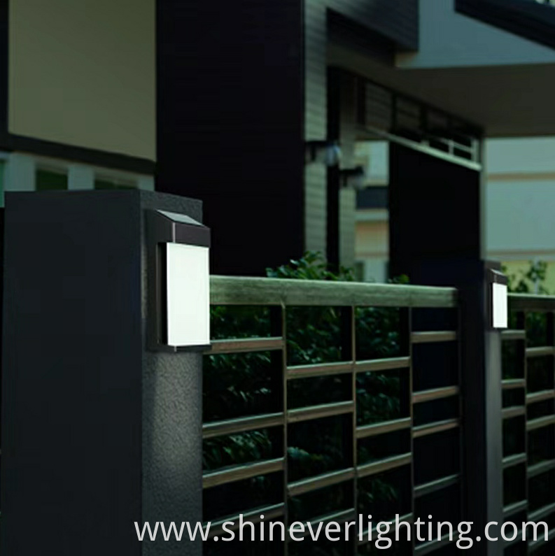 Wall-Mounted Solar-Powered LED Fence Light